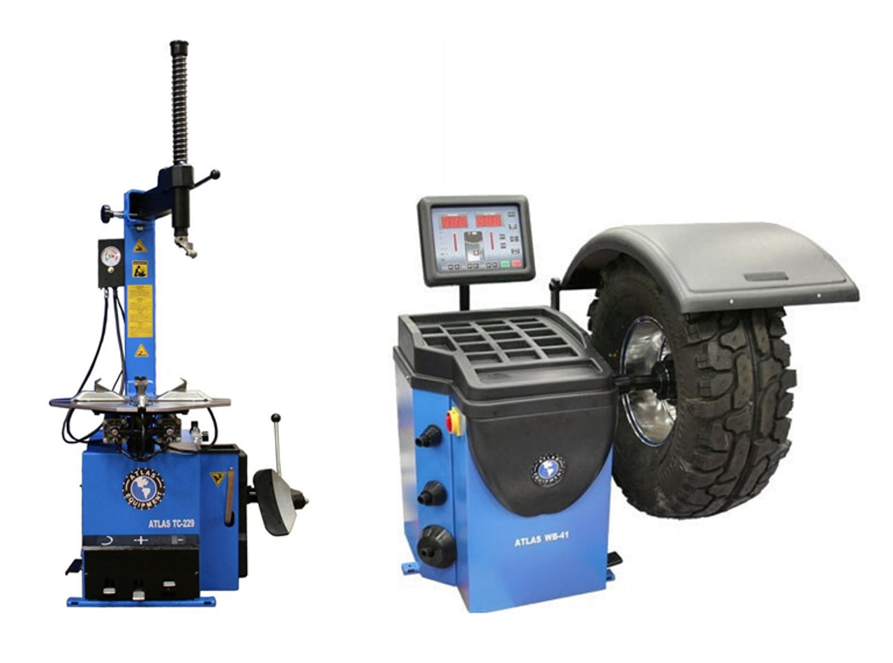 ATLAS® TC229 + WB41 RIM CLAMP TIRE CHANGER/WHEEL BALANCER COMBO PACKAGE