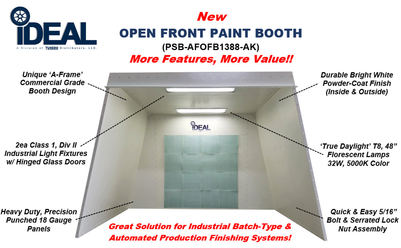 iDeal PSB-AFOFB1388-AK OPEN FRONT PAINT BOOTH